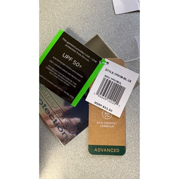 Wildspark Mens Performance T-Shirt Size 3XL Blue Reflective Short Sleeve NEW - Picture 6 of 8